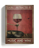 Fácilmente distraído por la música y el vino 