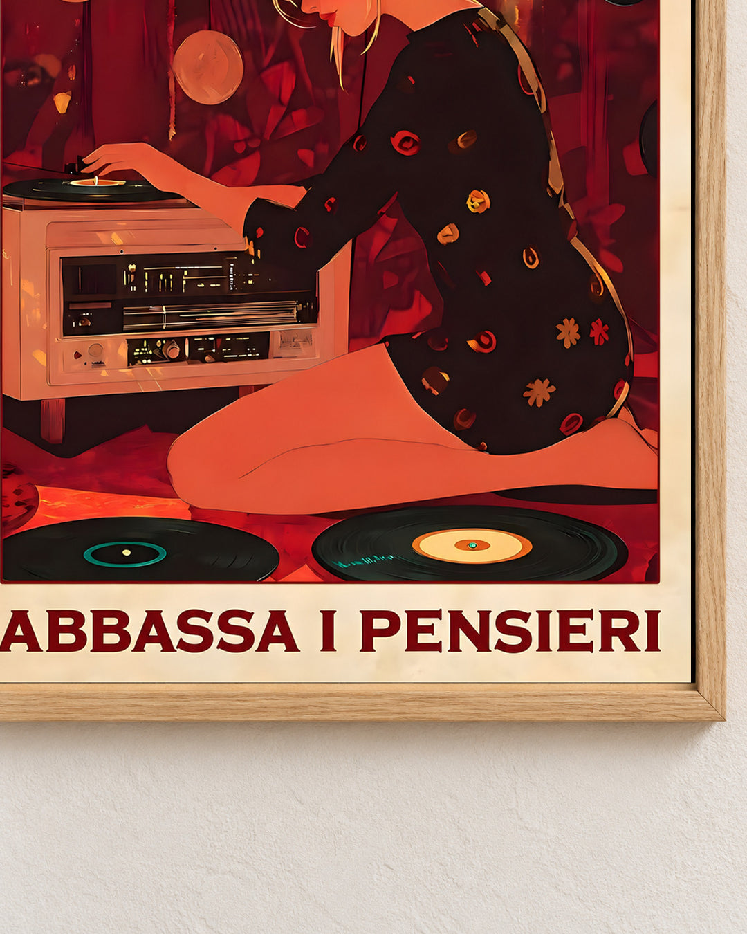 Alza la musica, abbassa i pensieri — Cornice decorativa non inclusa