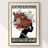 Canvas - Geen spiegels, ik zie het leven in bloemen 