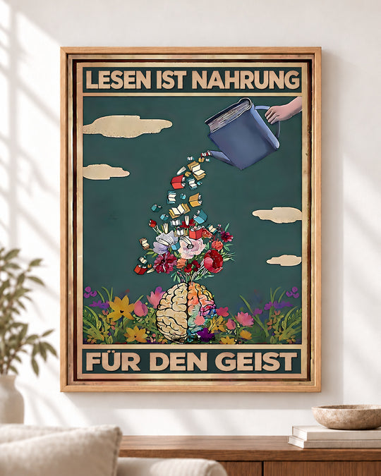 Lesen ist Nahrung für den Geist — Cadre_face