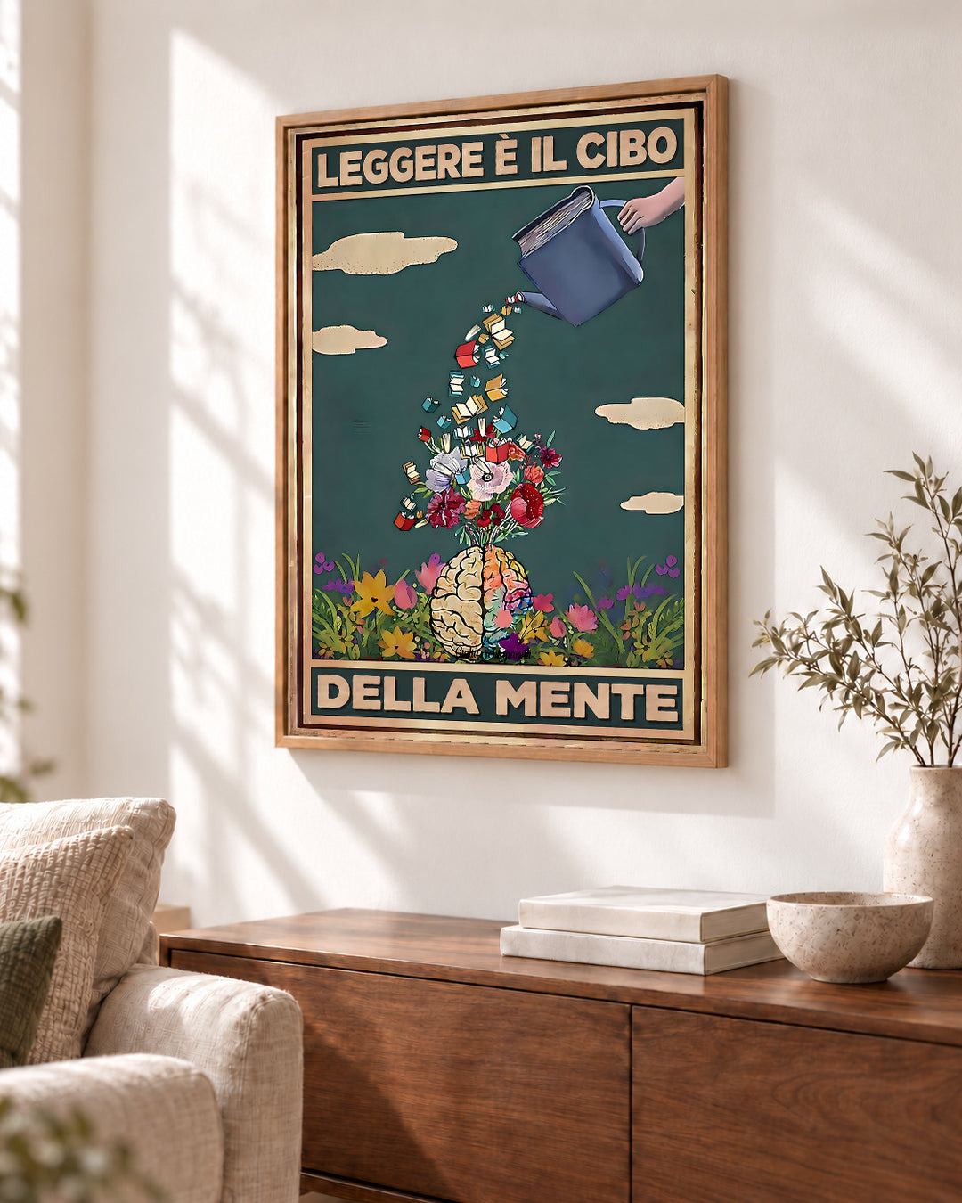 Leggere è il cibo della mente — Cadre_angle