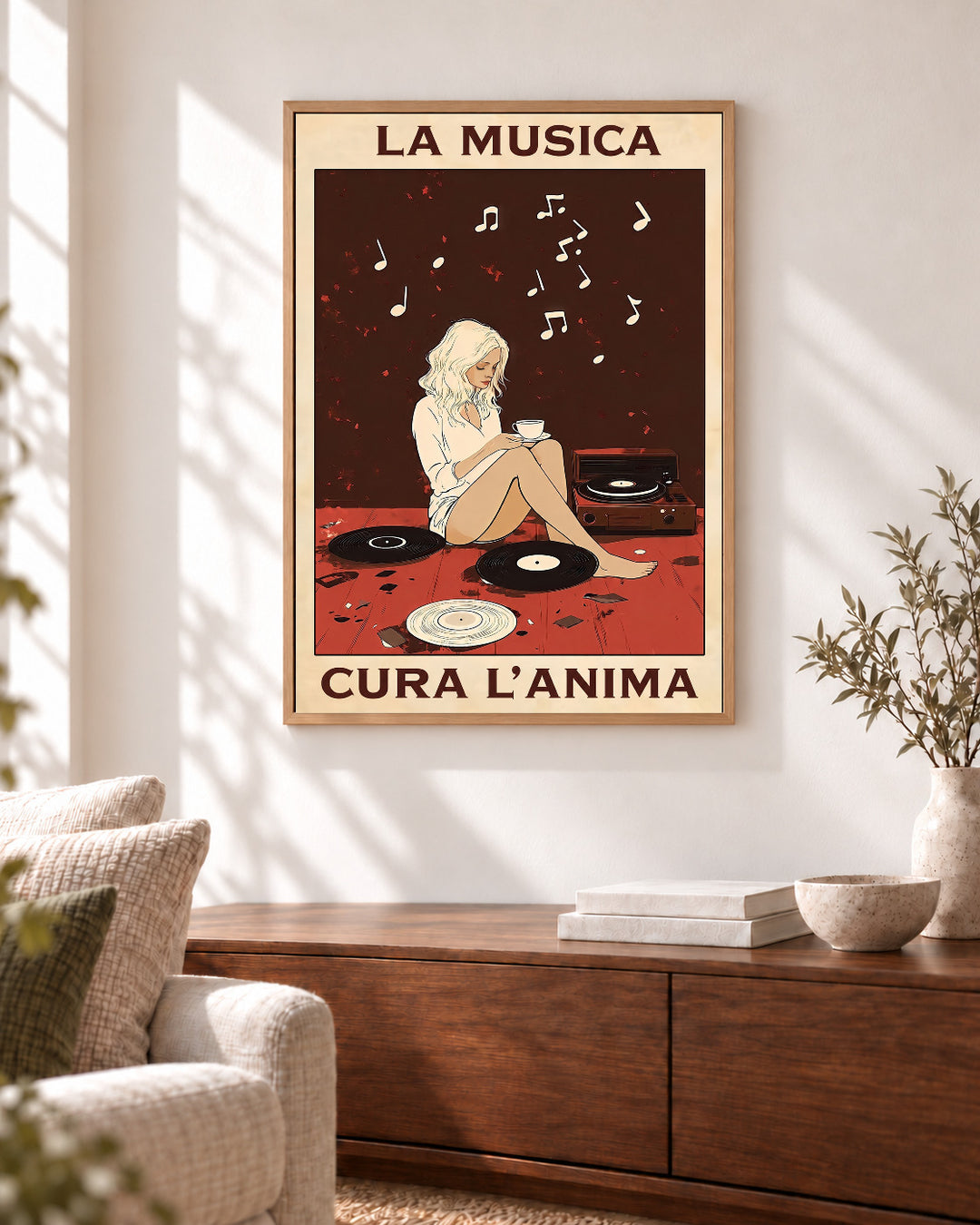 La musica cura l’anima — Cornice decorativa non inclusa