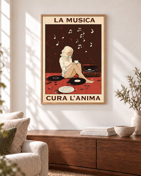 La musica cura l’anima — Cornice decorativa non inclusa