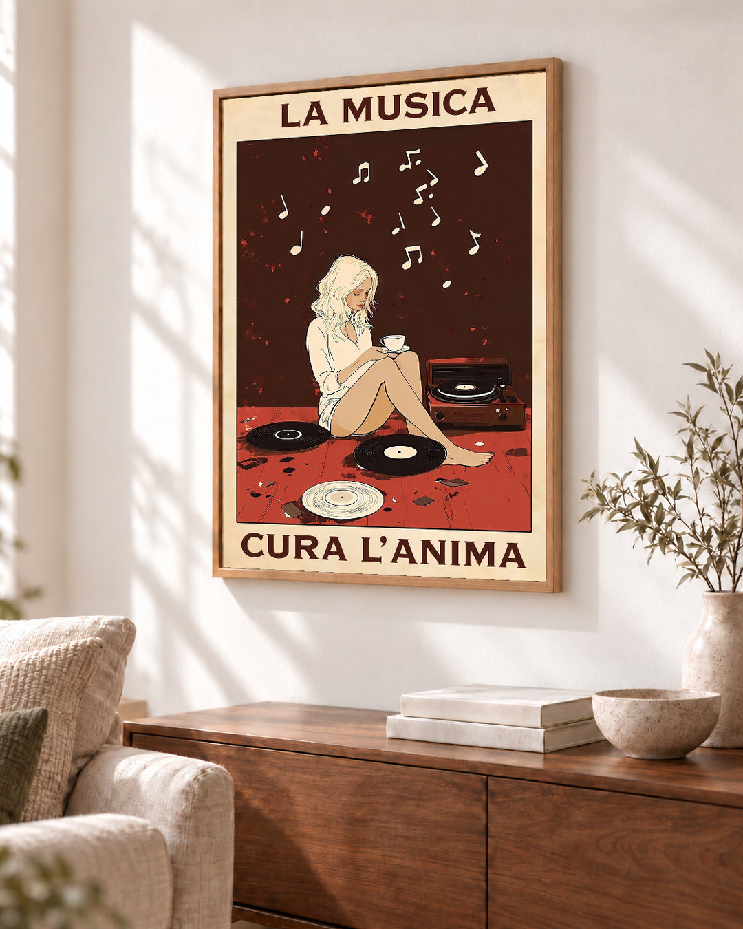 La musica cura l’anima — Cornice decorativa non inclusa