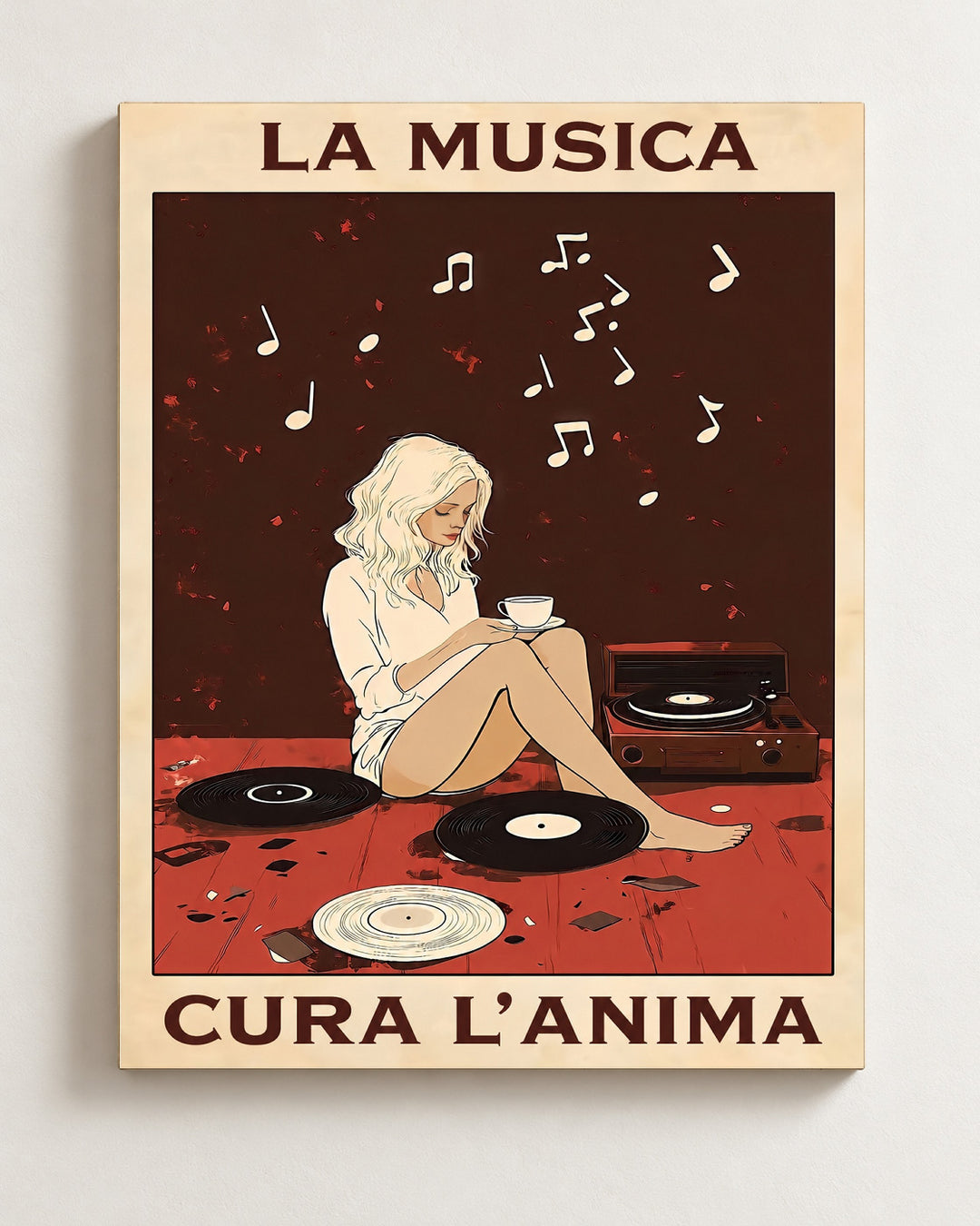La musica cura l’anima — Cornice decorativa non inclusa