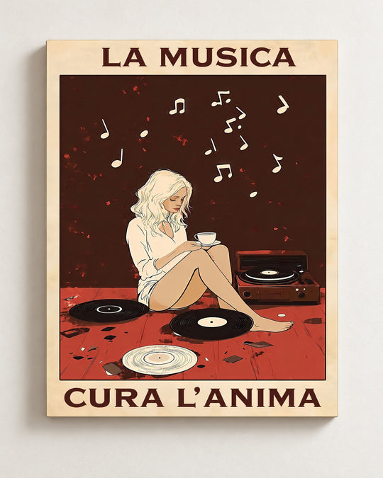 La musica cura l’anima — Cornice decorativa non inclusa