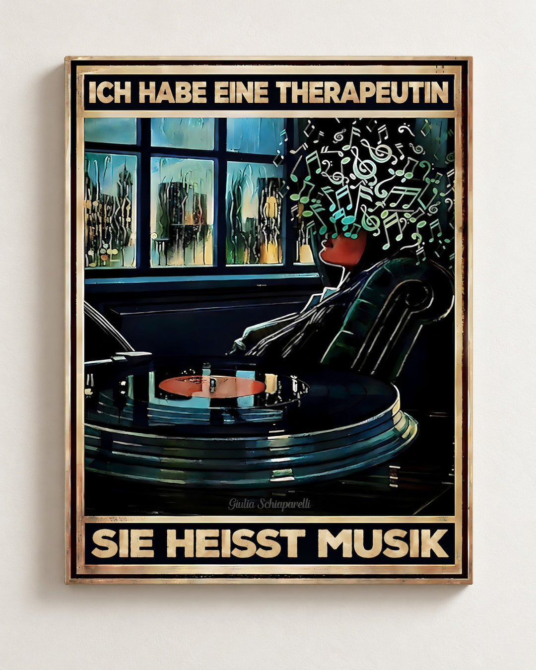 Ich habe eine Therapeutin, sie heißt Musik — Frontalansicht der Leinwand