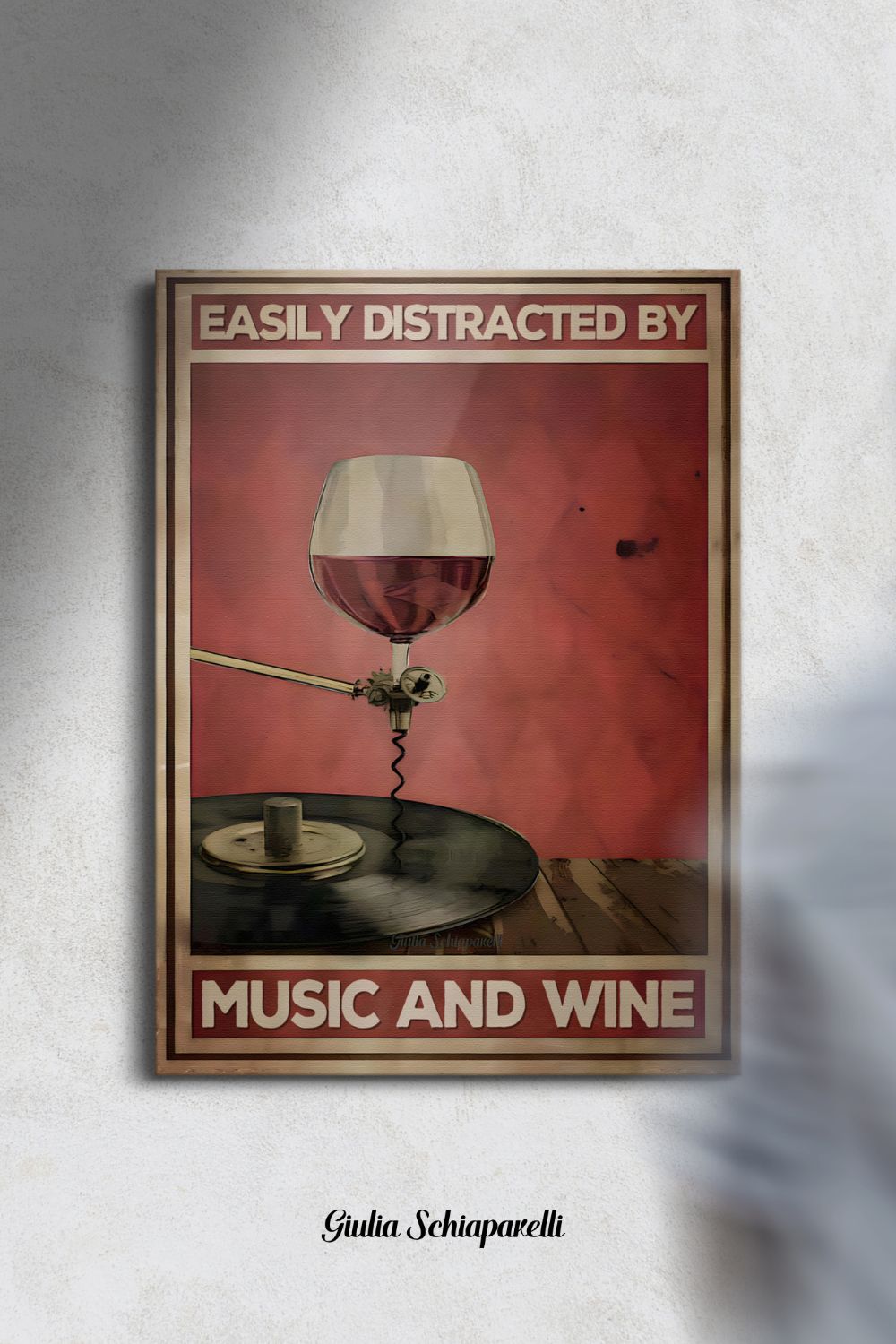 Fácilmente distraído por la música y el vino 