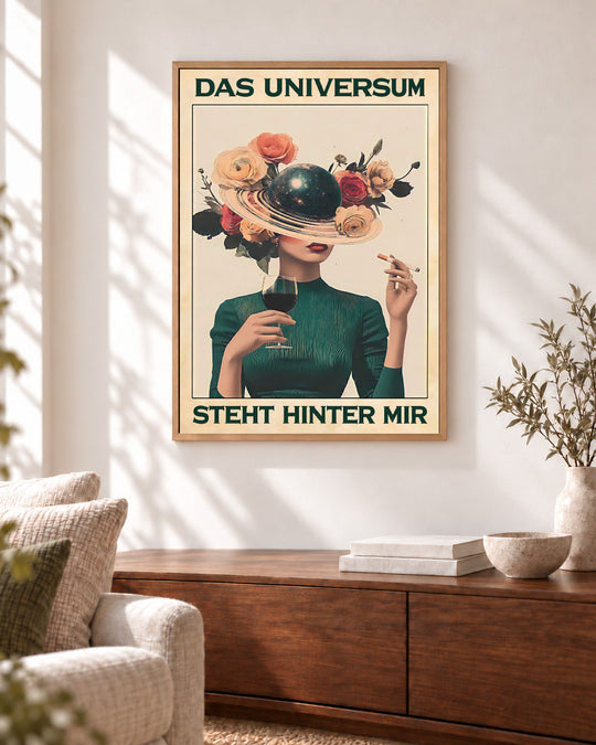 Das Universum steht hinter mir — Dekorativer Rahmen nicht enthalten