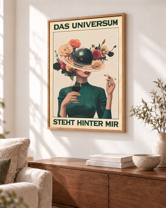 Das Universum steht hinter mir — Dekorativer Rahmen nicht enthalten