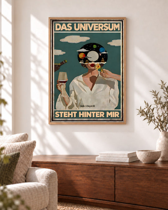 Das Universum steht hinter mir — Dekorativer Rahmen nicht enthalten