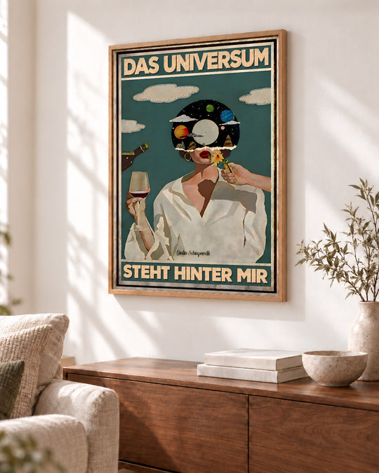 Das Universum steht hinter mir — Dekorativer Rahmen nicht enthalten
