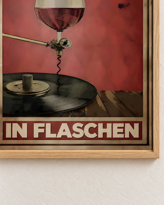 Wein ist Musik in Flaschen — Dekorativer Rahmen nicht enthalten