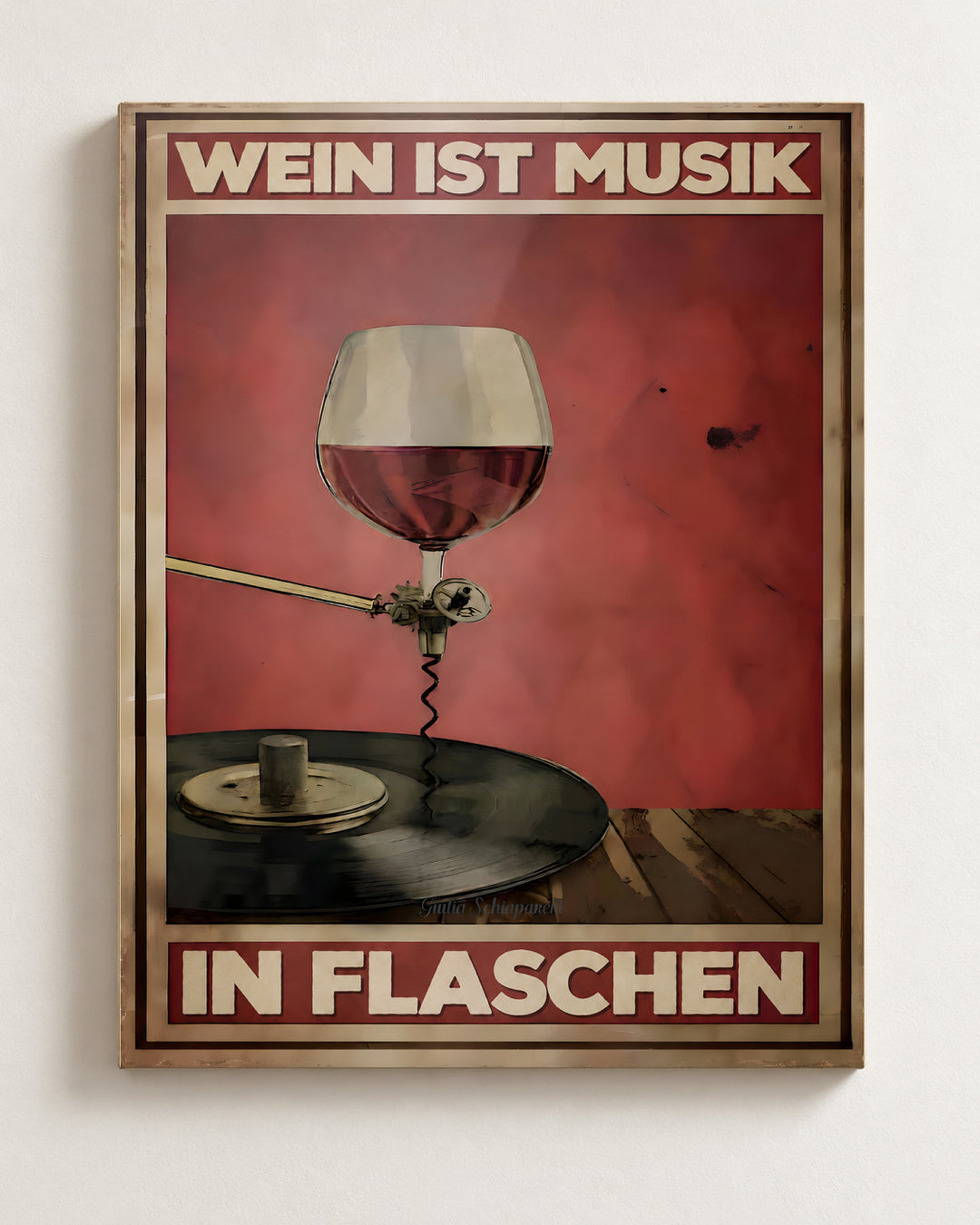 Wein ist Musik in Flaschen — Dekorativer Rahmen nicht enthalten
