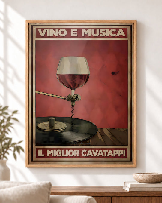 Vino e musica, il miglior cavatappi — Cornice decorativa non inclusa