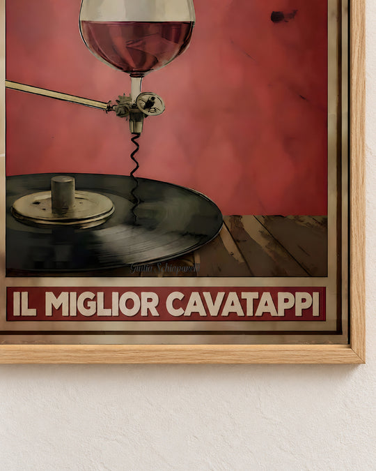 Vino e musica, il miglior cavatappi — Cornice decorativa non inclusa