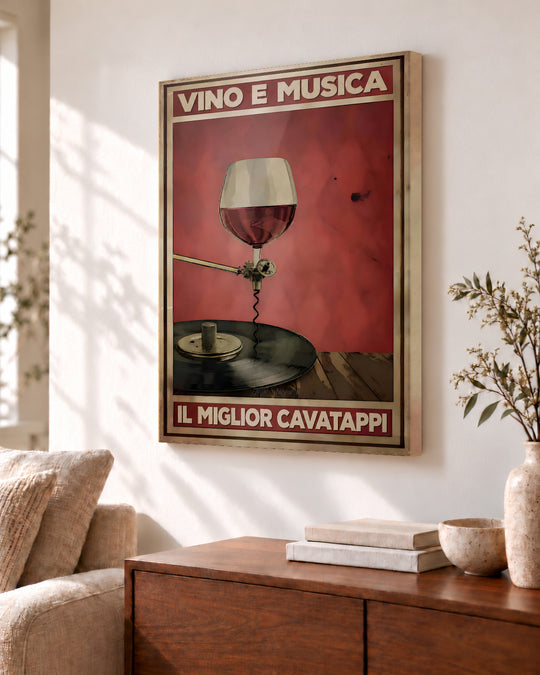 Vino e musica, il miglior cavatappi — Cornice decorativa non inclusa
