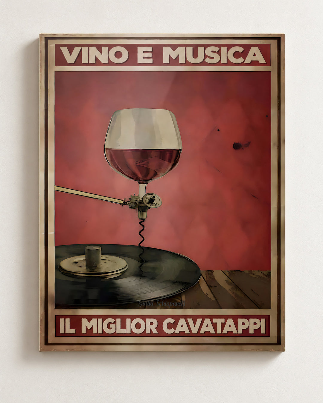 Vino e musica, il miglior cavatappi — Cornice decorativa non inclusa