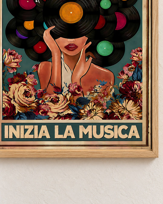 Dove le parole finiscono, inizia la musica — Cornice decorativa non inclusa