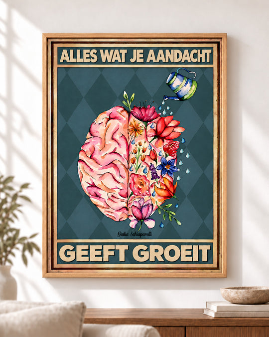 Alles wat je aandacht geeft, groeit — Decoratieve lijst en interieur niet inbegrepen