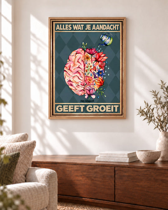 Alles wat je aandacht geeft, groeit — Decoratieve lijst en interieur niet inbegrepen