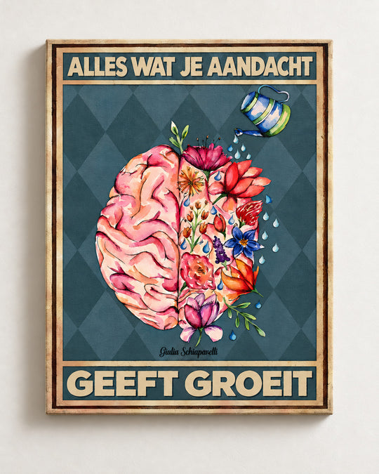 Alles wat je aandacht geeft, groeit — Decoratieve lijst en interieur niet inbegrepen