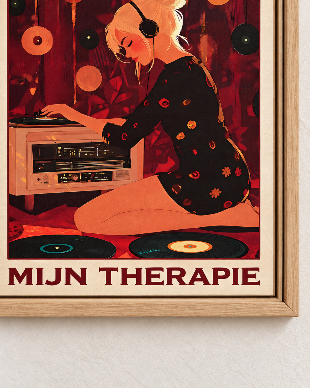 Muziek is mijn therapie — Decoratieve lijst en interieur niet inbegrepen