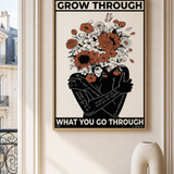 “Grow through what you go through — Atelier” — cotton-linen canvas, lifestyle A