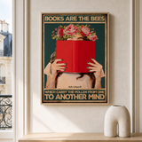 “Books are the bees which carry the pollen from one to another mind” — cotton-linen canvas, lifestyle A