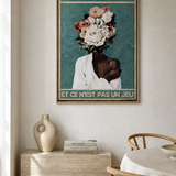 « Tu as les cartes en main et ce n'est pas un jeu » — Art Print encadré, mise en situation 2