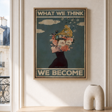 “What we think, we become” — cotton-linen canvas, lifestyle A
