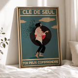 « Clé de seul toi peux comprendre » — Art Print encadré, mise en situation 2
