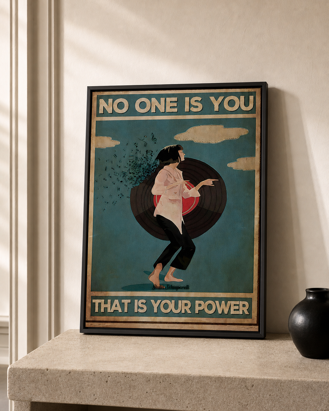 “No one is you, that is your power” — cotton-linen canvas, lifestyle B