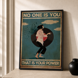 “No one is you, that is your power” — cotton-linen canvas, lifestyle B