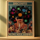 « Discogito alors nous sommes » — Art Print encadré, mise en situation 1