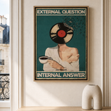 “External question, Internal answer” — cotton-linen canvas, lifestyle A