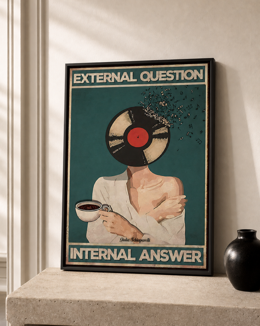 “External question, Internal answer” — cotton-linen canvas, lifestyle B