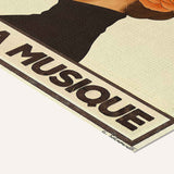 « Cueille la vie, sème ta musique — Crème & Sable » — toile texturée, détail du coin inférieur droit