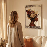 « Ils ont tenté de nous enterrer, mais ils ne savaient pas que nous étions des graines — Crème & Sable » — échelle de l’œuvre dans un intérieur / artwork scale in a home