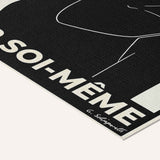« Jamais mieux fleuri que par soi-même — Atelier » — toile texturée, détail du coin inférieur droit
