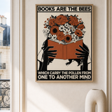 “Books are the bees which carry the pollen from one to another mind — Atelier” — cotton-linen canvas, lifestyle A