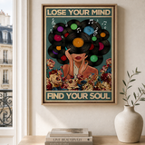 “Lose your mind, find your soul” — cotton-linen canvas, lifestyle A