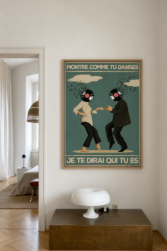 « Montre comme tu danses je te dirai qui tu es » — Art Print encadré, mise en situation 2