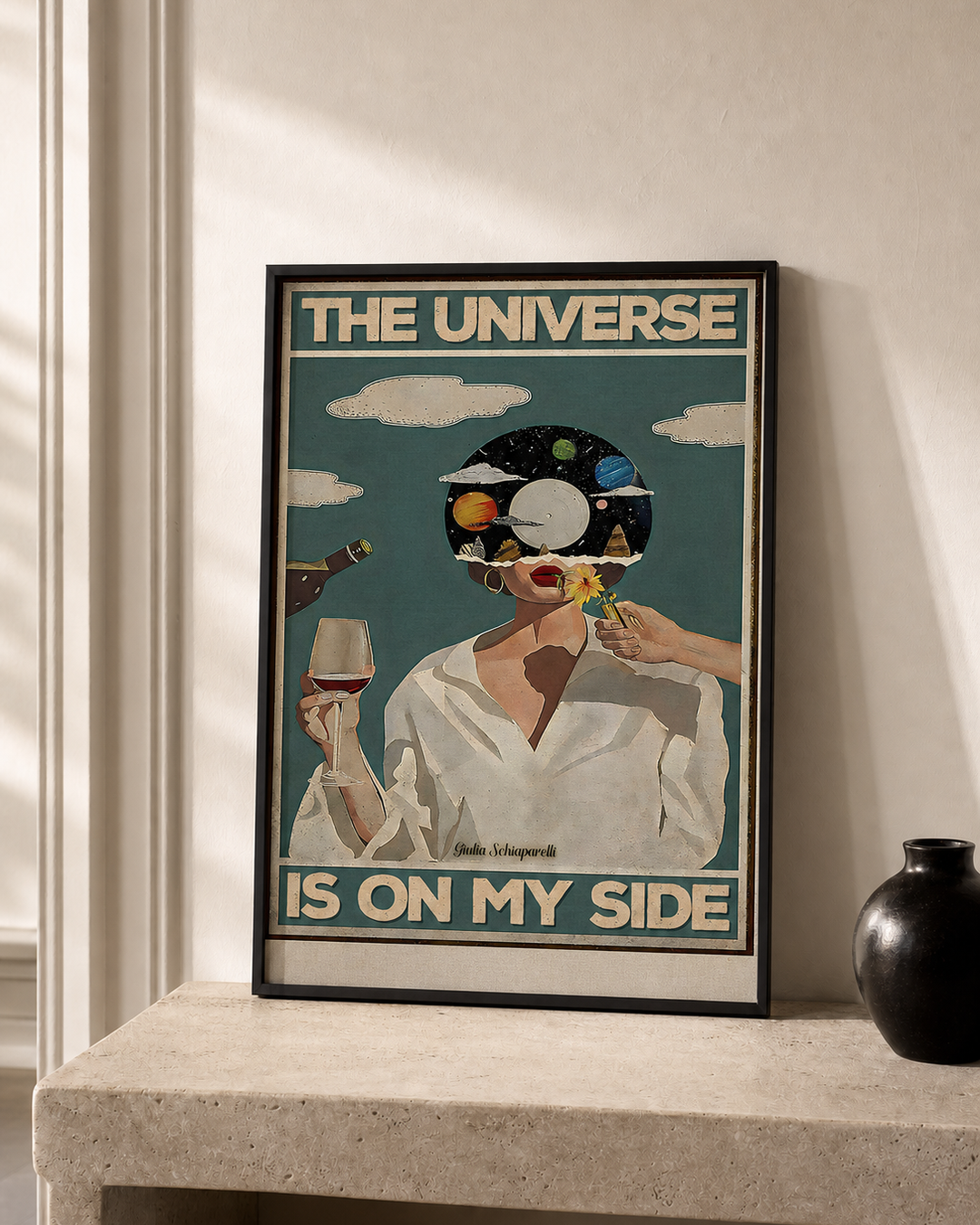 “The universe is on my side” — cotton-linen canvas, lifestyle B