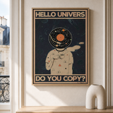 “Hello Universe, do you copy?” — cotton-linen canvas, lifestyle A