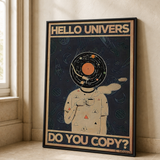 “Hello Universe, do you copy?” — cotton-linen canvas, lifestyle B
