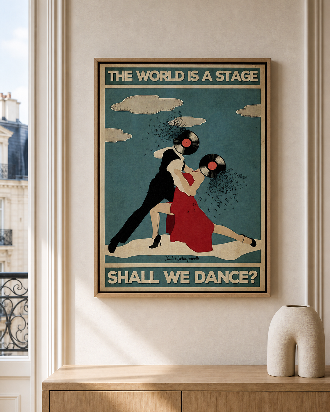 “The world is a stage, shall we dance?” — cotton-linen canvas, lifestyle A