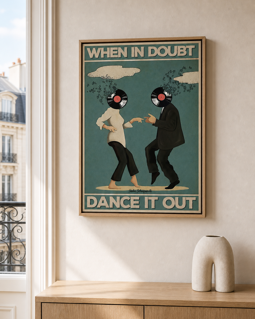 “When in doubt, dance it out” — cotton-linen canvas, lifestyle A