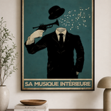 « Le rêve vole vers sa musique intérieure » — Art Print encadré, mise en situation 2