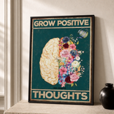 “Grow positive thoughts” — cotton-linen canvas, lifestyle B